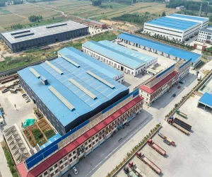 Aerial view of the silica fume production site